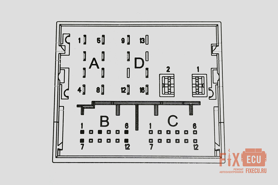 Распиновка (QuadLock) VW RCD 340 G